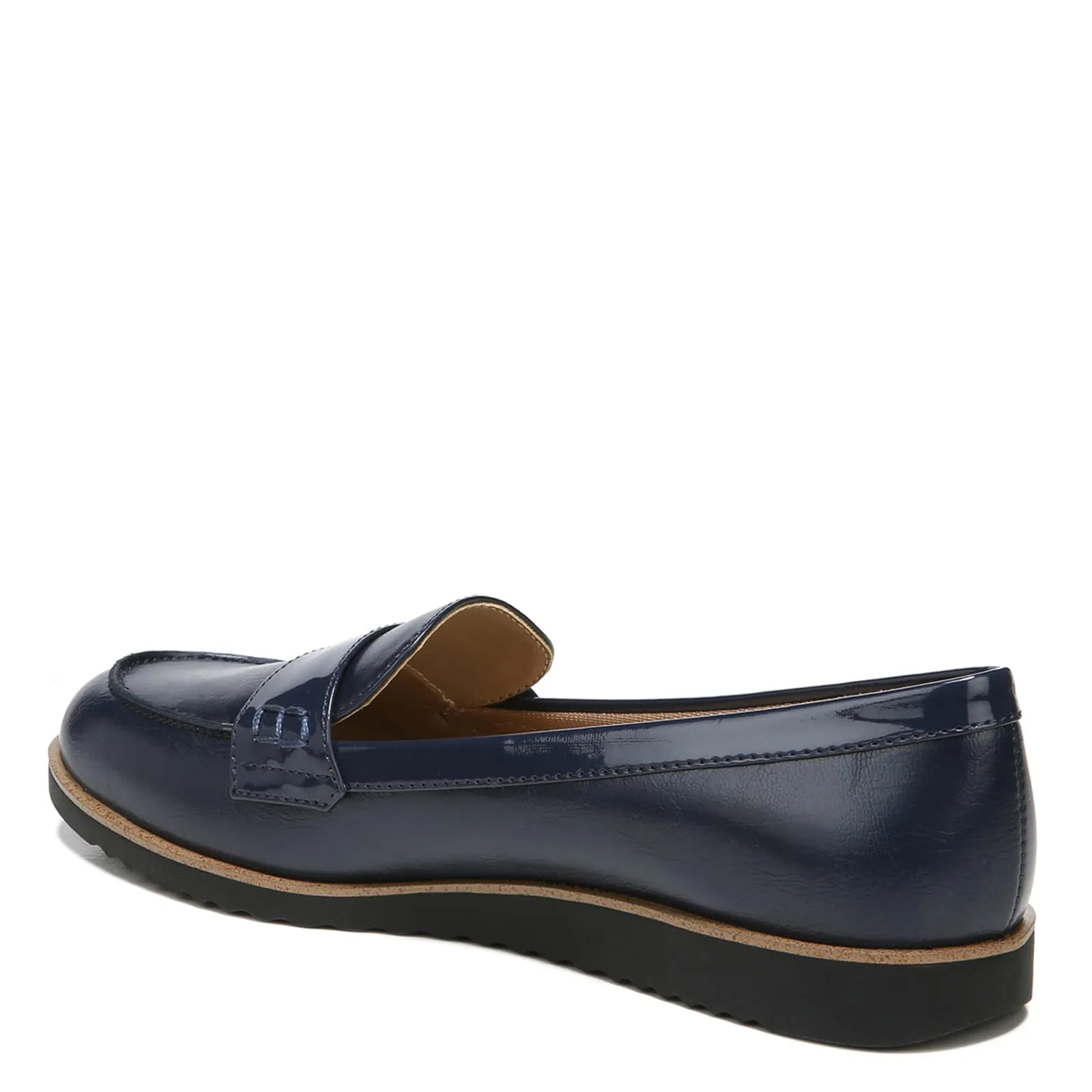 LifeStride Womens Zee Loafer, Navy Shiny, 6.5 US