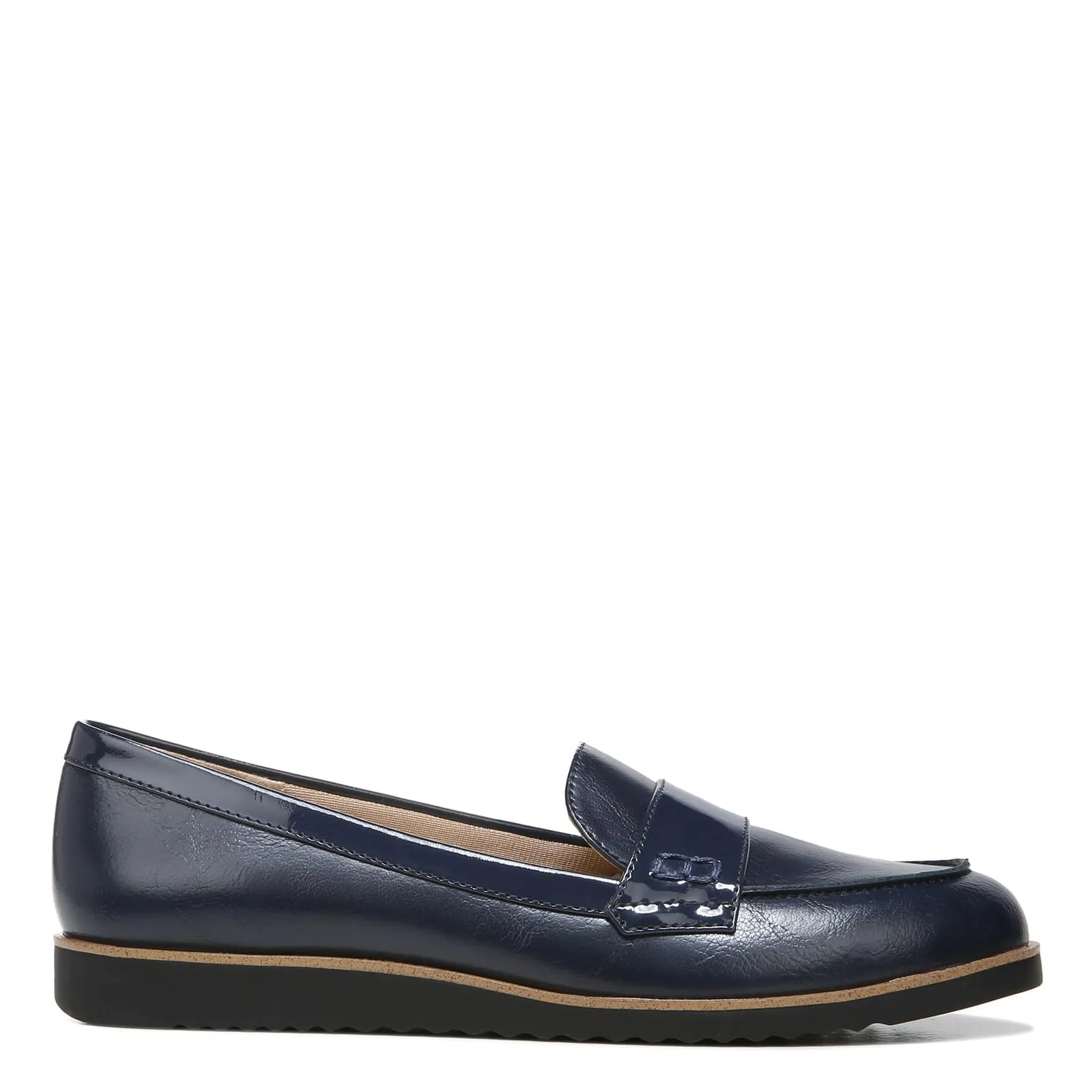 LifeStride Womens Zee Loafer, Navy Shiny, 6.5 US