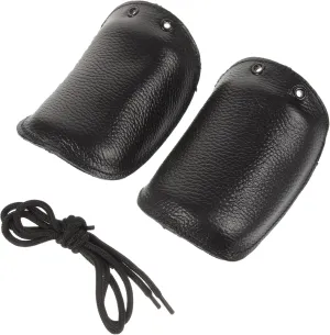 LIFKOME 1 Pair Safety Toe Shoes Cover - Anti-smash Boot Protector Easy Install for Workshop Black Leather Reusable for Shoes