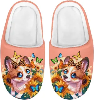 Little Girls Slippers Indoor Comfort Cute Pattern Size 9-15 Black