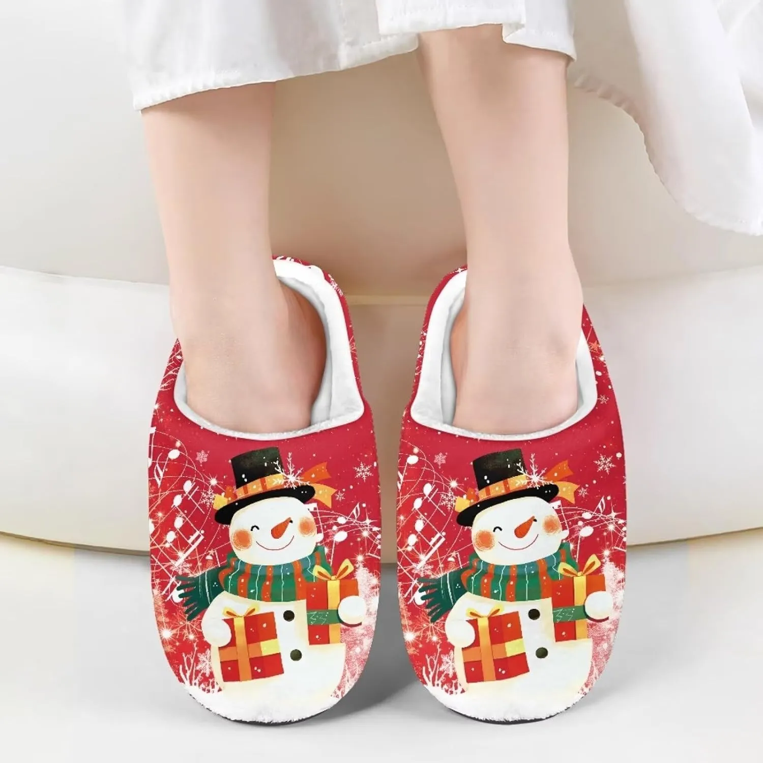 Little Girls Slippers Indoor Comfort Cute Pattern Size 9-15 Black