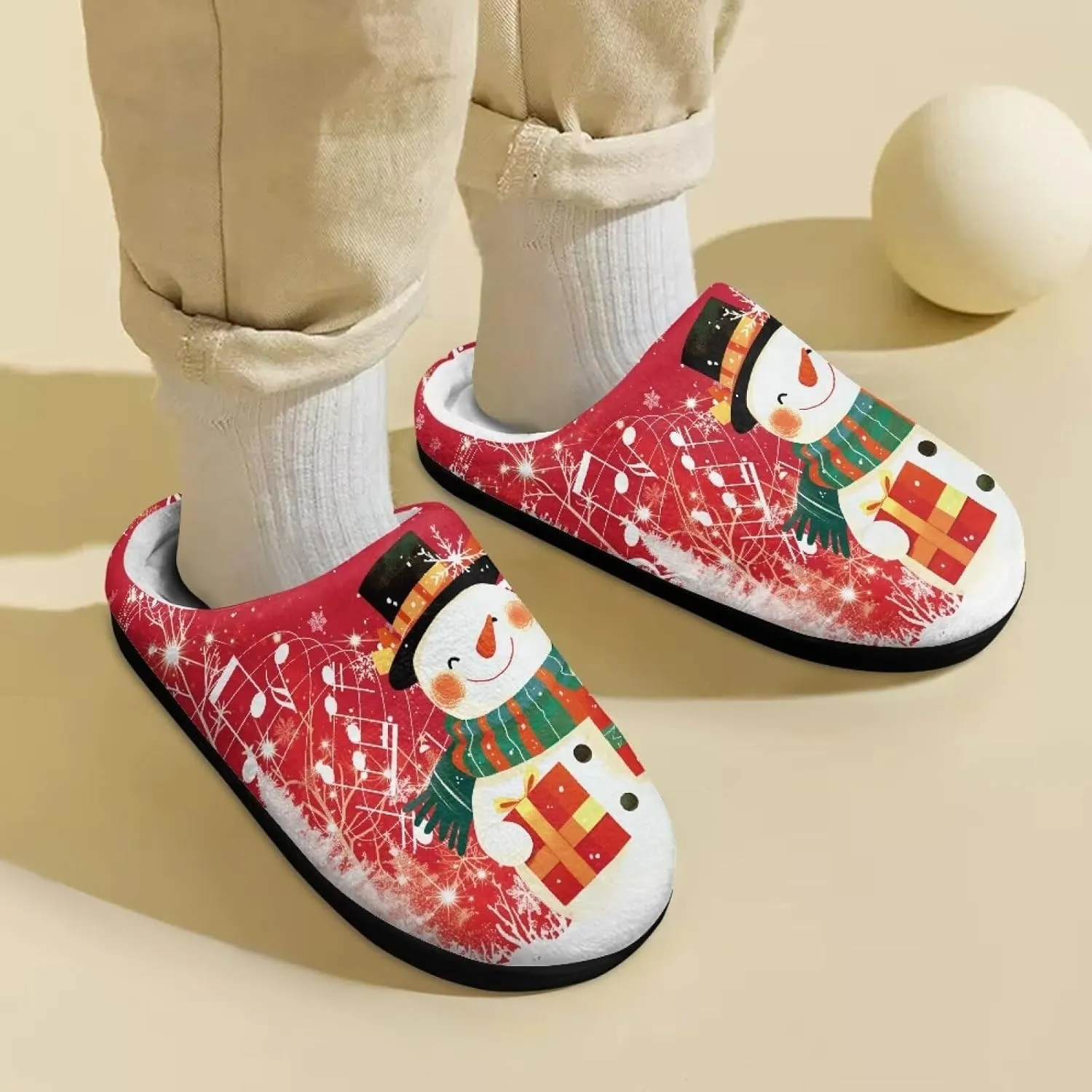 Little Girls Slippers Indoor Comfort Cute Pattern Size 9-15 Black