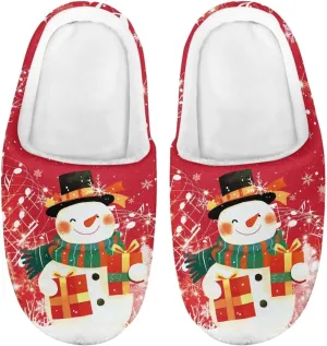 Little Girls Slippers Indoor Comfort Cute Pattern Size 9-15 White