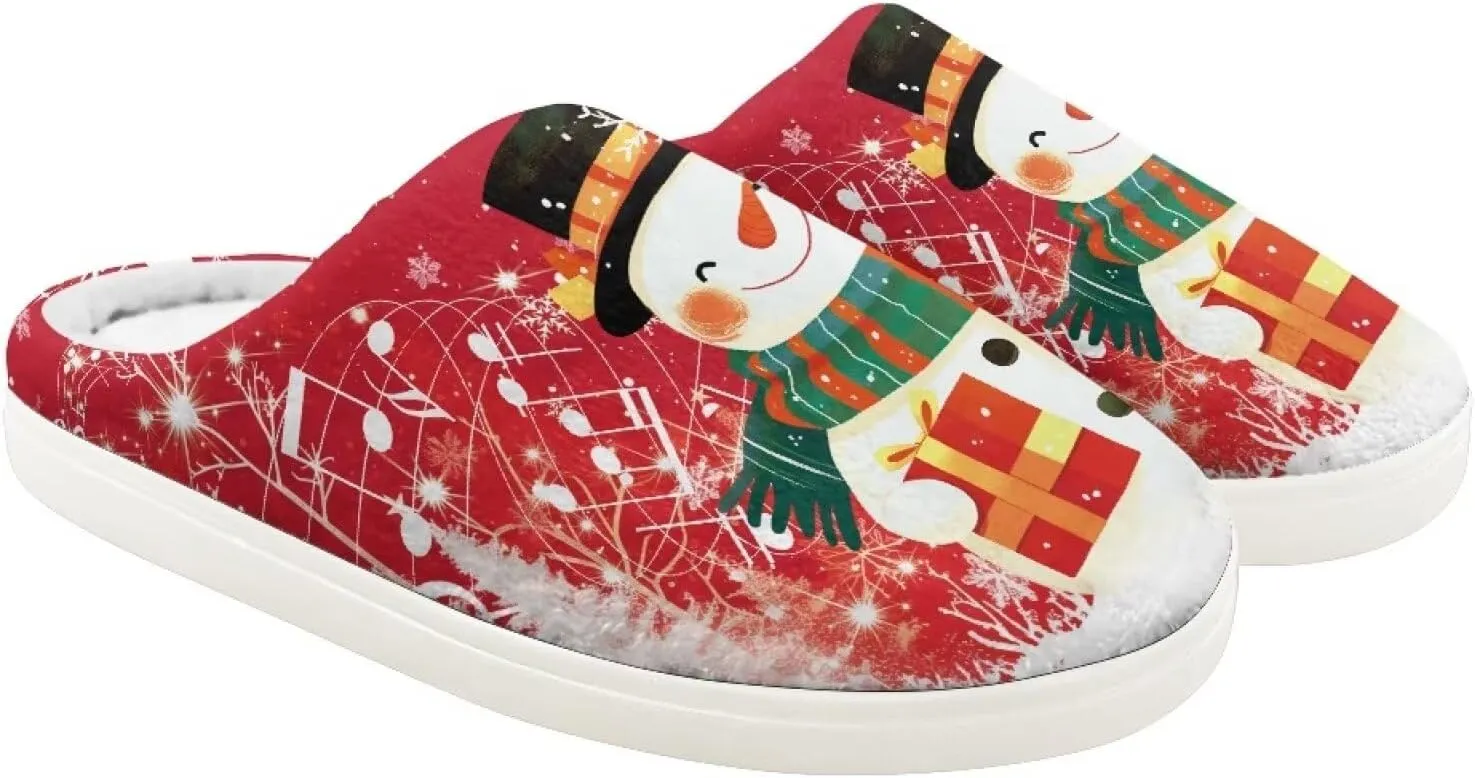 Little Girls Slippers Indoor Comfort Cute Pattern Size 9-15 White
