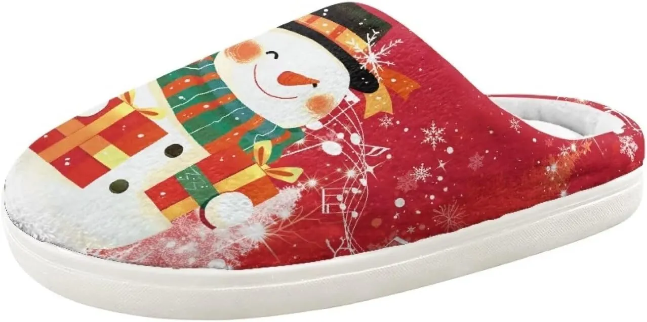 Little Girls Slippers Indoor Comfort Cute Pattern Size 9-15 White