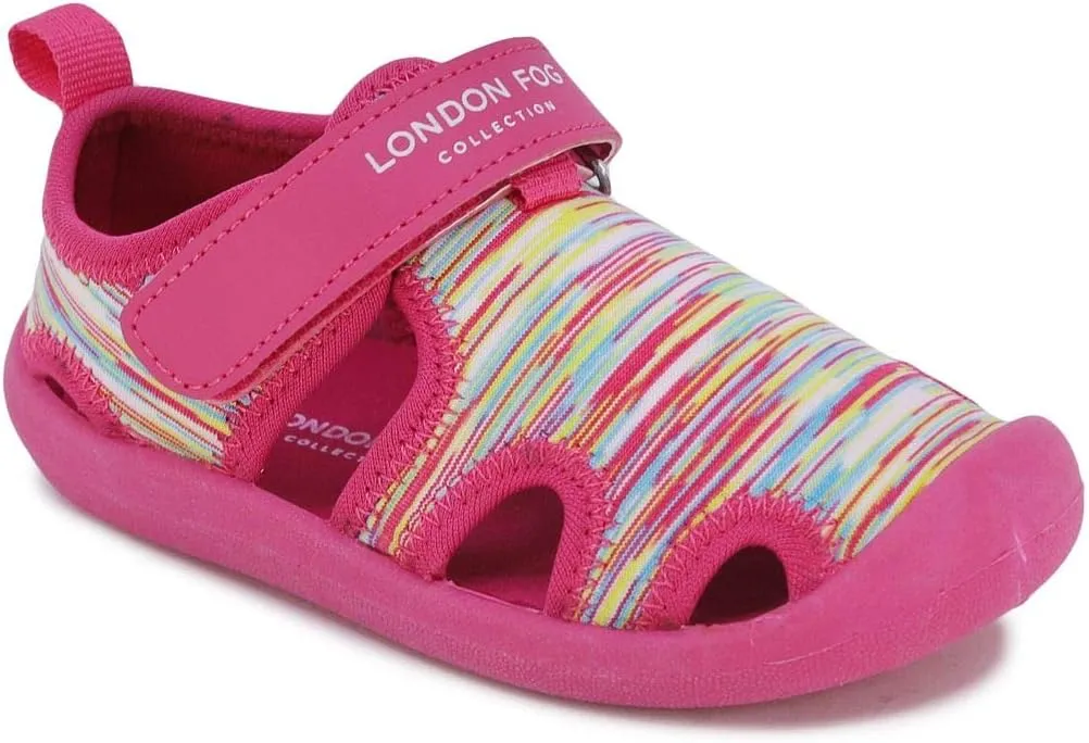 LONDON FOG Kids Toddler Corby Protective Water Shoe,Closed-Toe Sport Sandal- Unisex