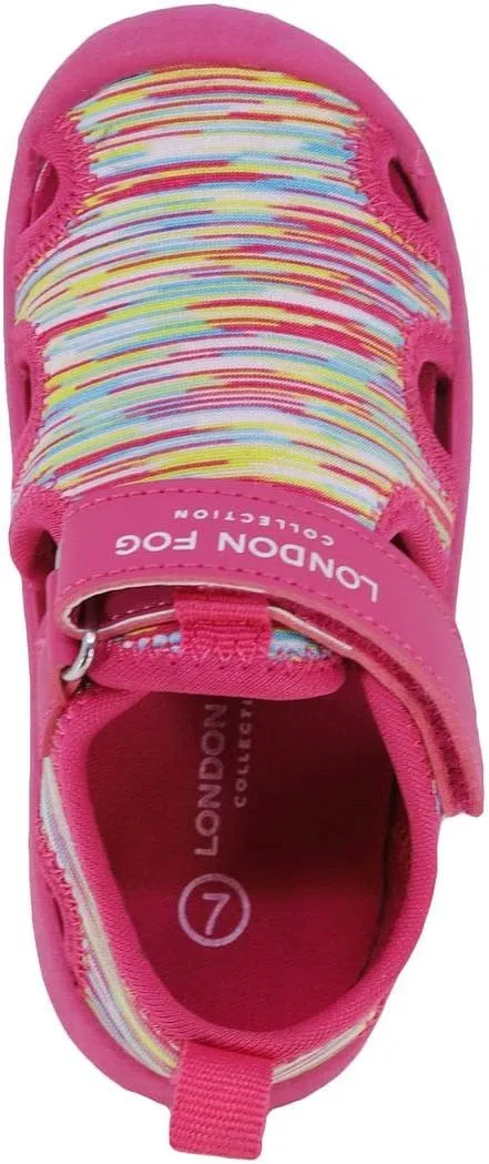 LONDON FOG Kids Toddler Corby Protective Water Shoe,Closed-Toe Sport Sandal- Unisex