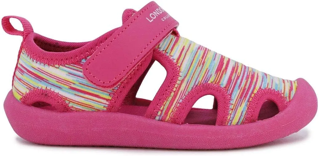 LONDON FOG Kids Toddler Corby Protective Water Shoe,Closed-Toe Sport Sandal- Unisex