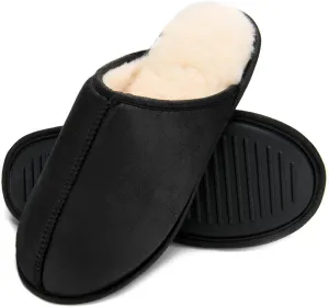 LORDFON Mens-Memory-Foam-Slip-On-House-Slippers Closed Toe Scuff Indoor Home Slipper for Men Comfy Cozy Soft Non-Slip Bedroom Slippers Houseshoes
