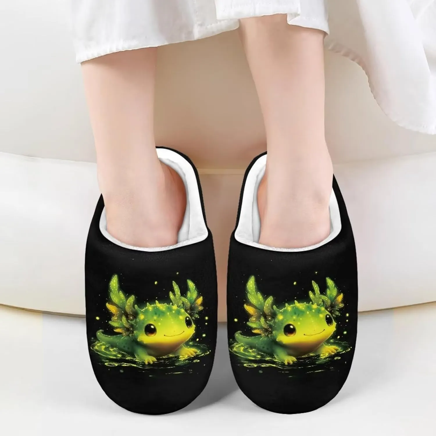 Lotusorchid Kids House Slipper for Boys Girls, Cozy Warm Boys Sleep Slippers with Rubber Sole, Closed Toe Slip On Bedroom Slippers
