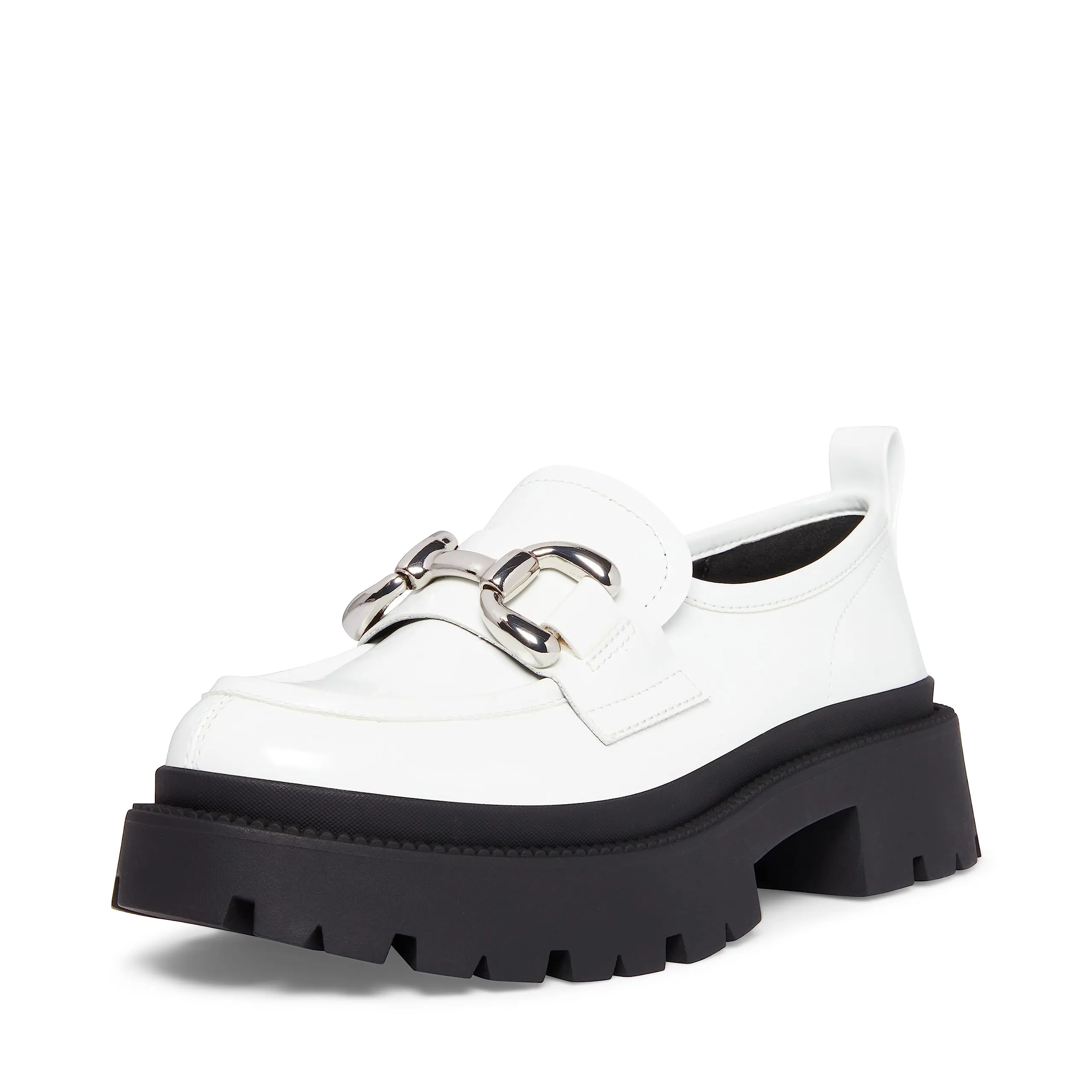 Madden Girl Women's Ashlee Loafer, White Box, 8