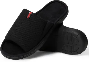 Magtoe Men's Slip-on Slippers Open Toe Home Non-Slip Home Slippers Memory Foam Slippers for Men