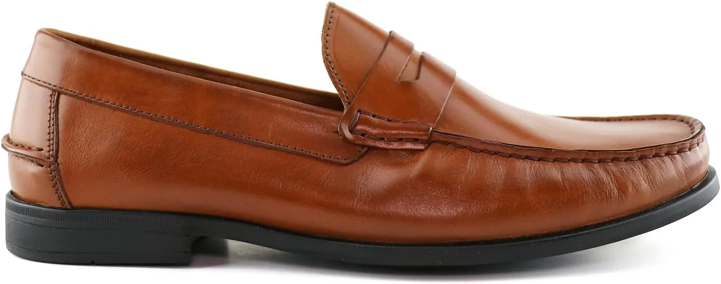Marc Joseph New York Mens Casual Comfortable Genuine Leather Lightweight Classic Fashion Dress Penny Loafer Slip On Breathable Driving Loafer