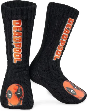 Marvel Fluffy Socks, Mens Slipper Socks, Black Panther Thor Warm Knitted Socks