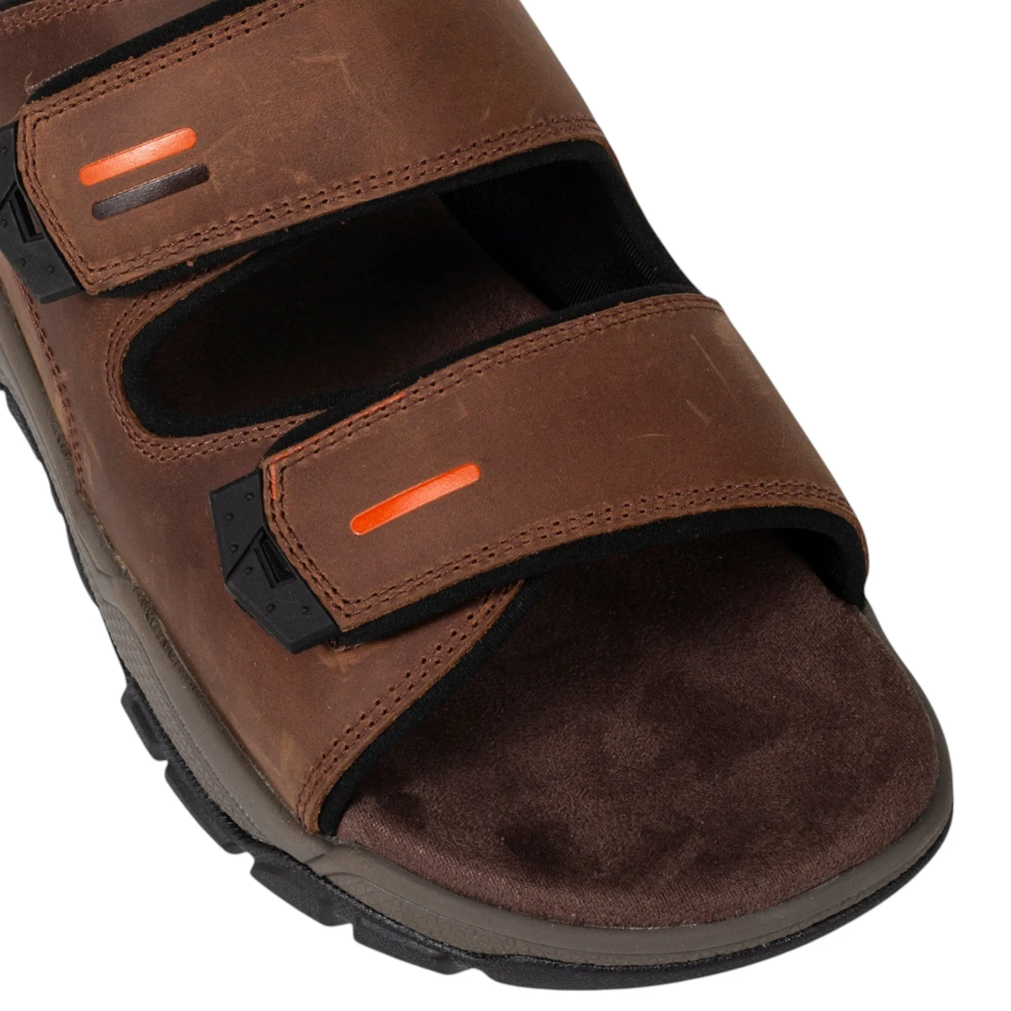 Mens Hush Puppies Tour Sandals Brown