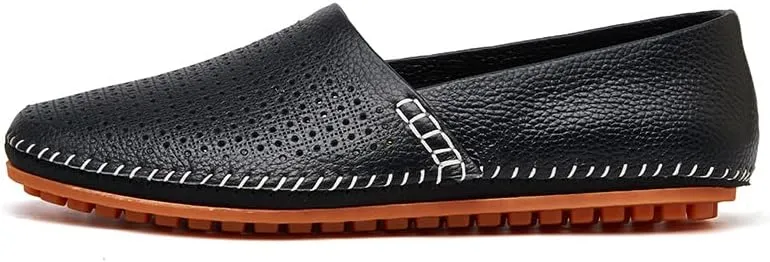 Men's Leather Loafer Flats Lightweight Casual Slip On Shoes for Walking Driving Dress