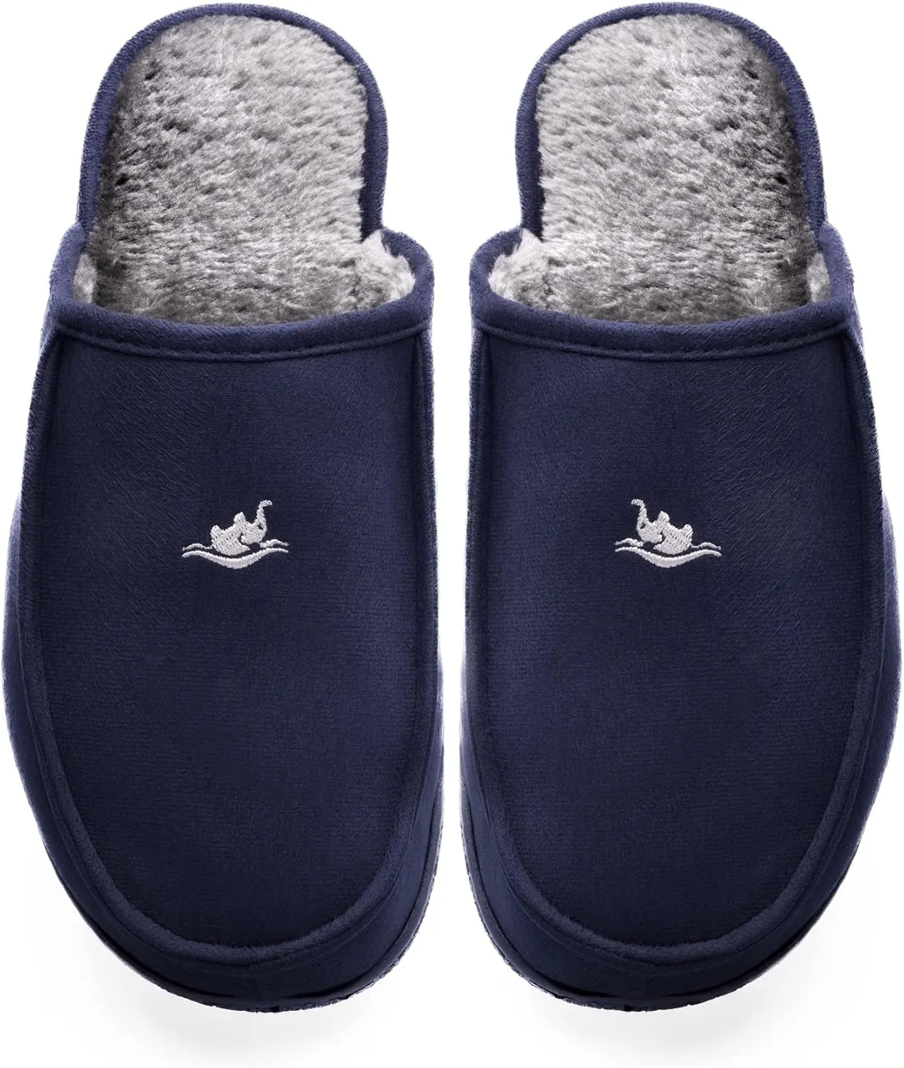 Men's Memory Foam House Slipper Suede Plush Lined Bedroom Shoes Indoor Outdoor Clog Slip on Orthotic House Shoes