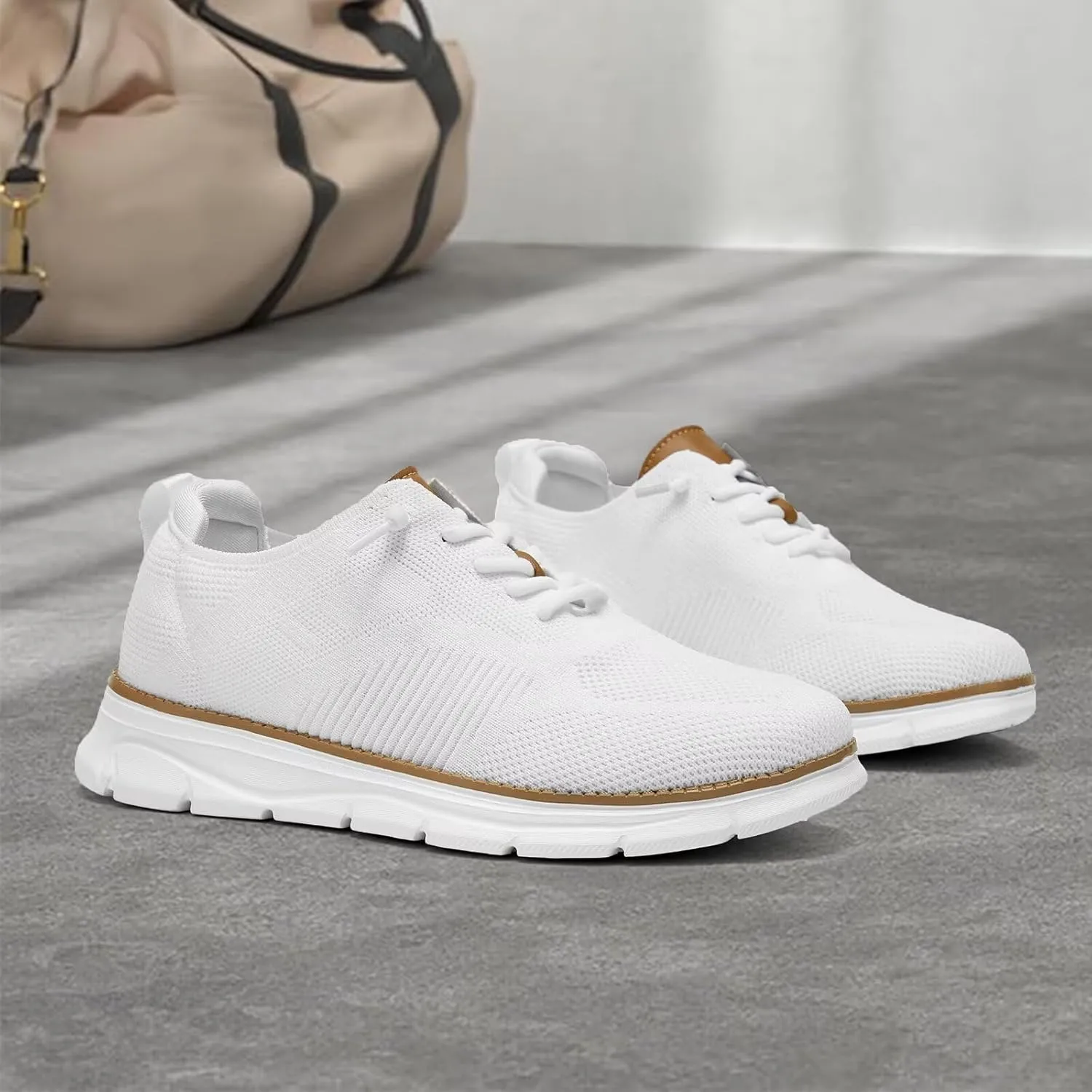 Mens Oxfords Lace-Up Lightweight Casual Walking Shoes Mesh Sneakers Dress Shoes Fashion Shoes