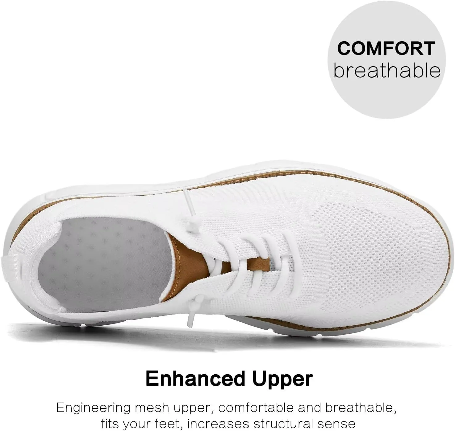 Mens Oxfords Lace-Up Lightweight Casual Walking Shoes Mesh Sneakers Dress Shoes Fashion Shoes