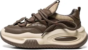 Men's Walking Chunky Shoes, Men Fashion Sneakers Shoes, Casual Comfortable Non Slip Platform Shoe, Lightweight Retro Casual Shoe