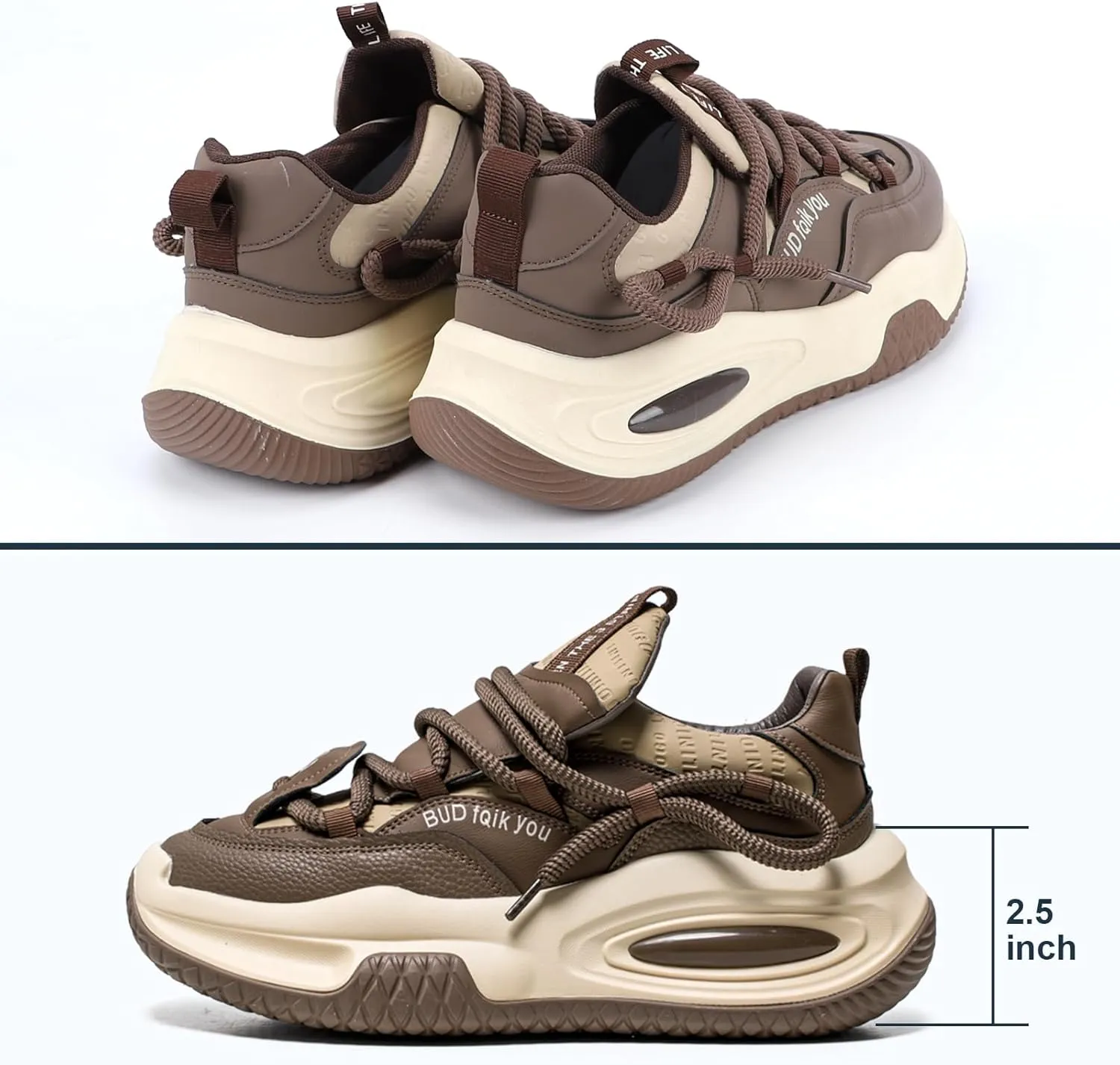 Men's Walking Chunky Shoes, Men Fashion Sneakers Shoes, Casual Comfortable Non Slip Platform Shoe, Lightweight Retro Casual Shoe