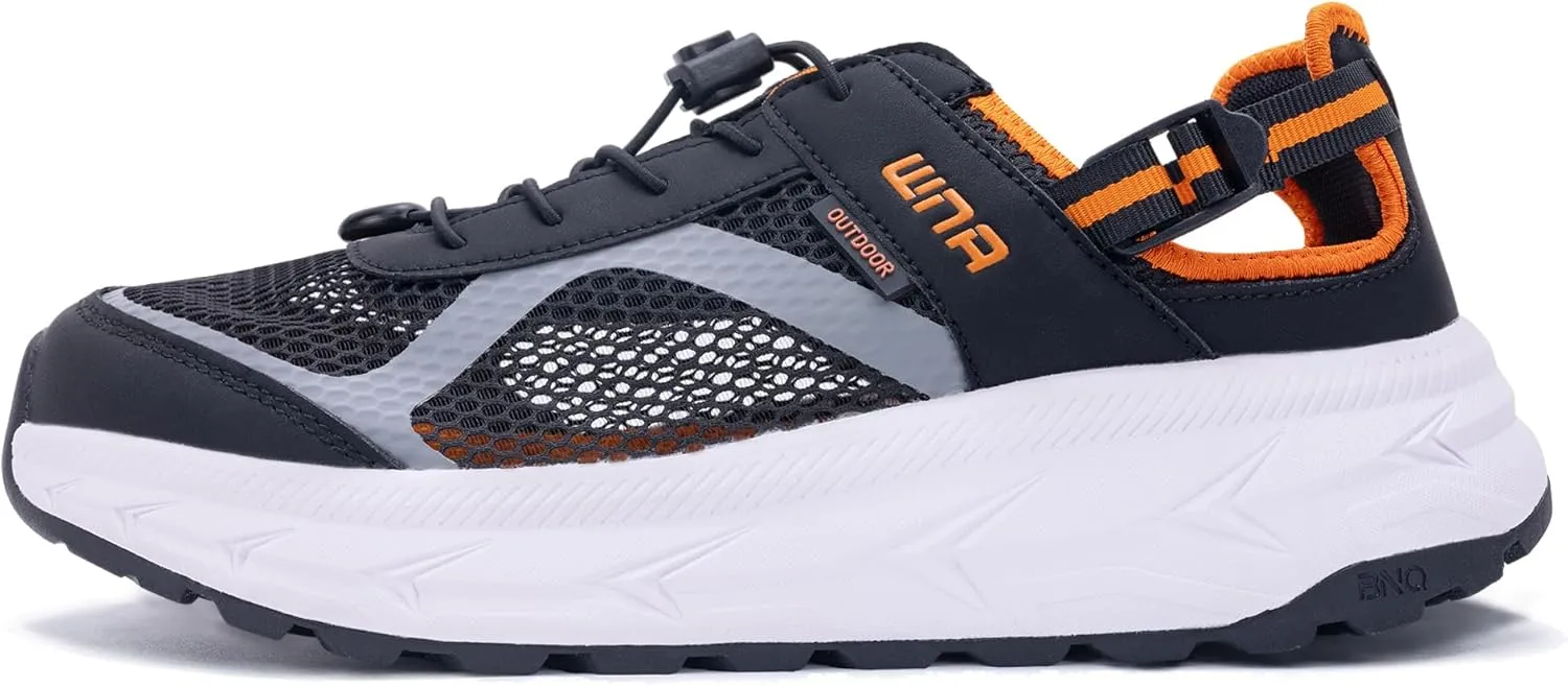 Mens Wide Hiking Sandal Summer Water Shoes Outdoor Athletic Recovery Sandals Closed Toe Walking Shoes US 8-13