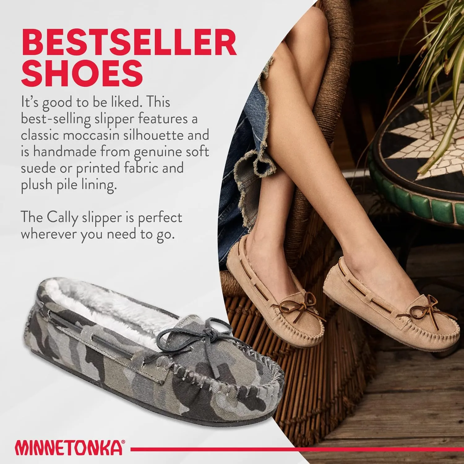 Minnetonka Women's Cally Moccasin Slipper