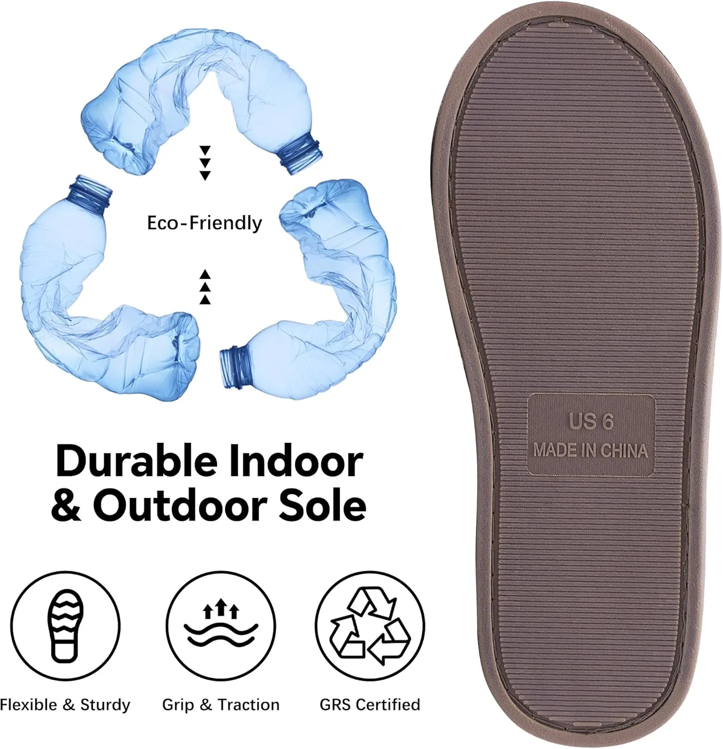 MIXIN Womens Memory Foam Slippers Slip-On Comfy Fuzzy Knit Bedroom Slipper Warm House Shoes for Indoor & Outdoor Comfort