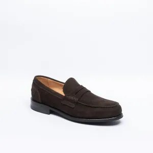 Mocassino penny Cheaney Joseph & Sons Dorking II R in camoscio marrone