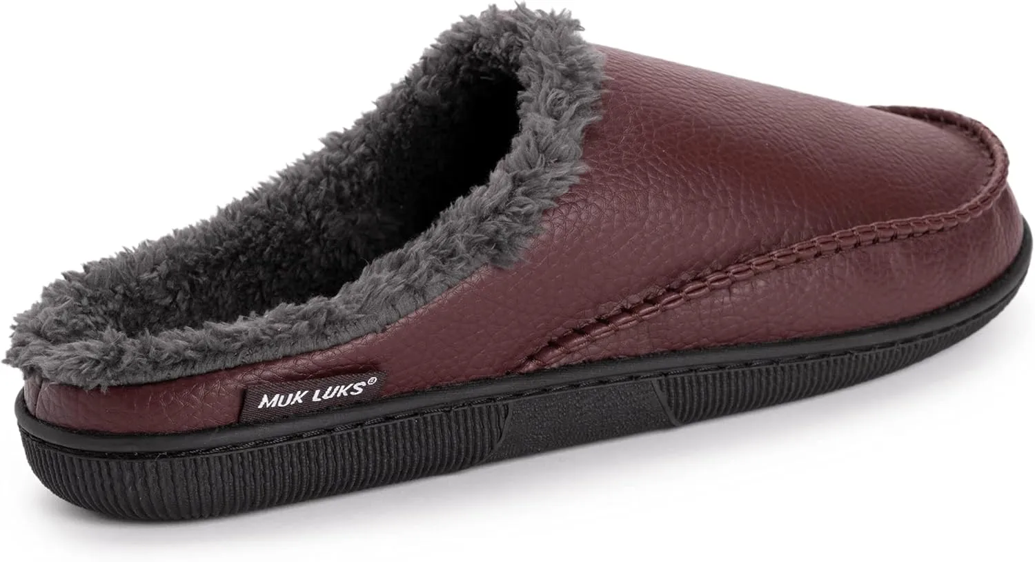 MUK LUKS Men's Faux Leather Clog Slipper