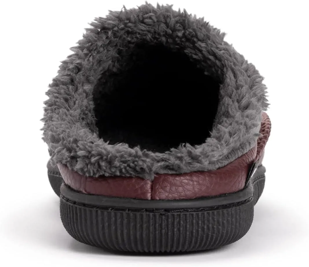 MUK LUKS Men's Faux Leather Clog Slipper