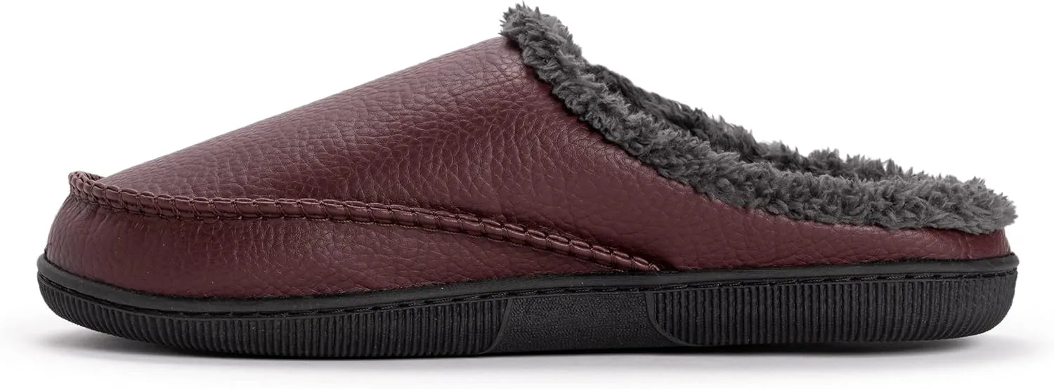 MUK LUKS Men's Faux Leather Clog Slipper