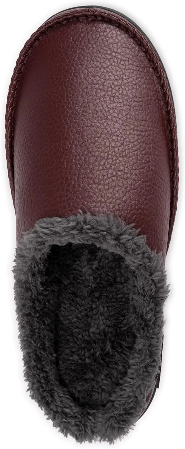 MUK LUKS Men's Faux Leather Clog Slipper
