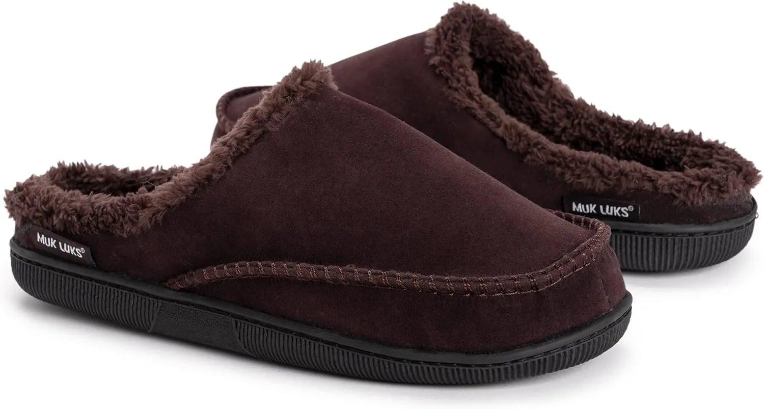 MUK LUKS Men's Faux Suede Clog Slipper