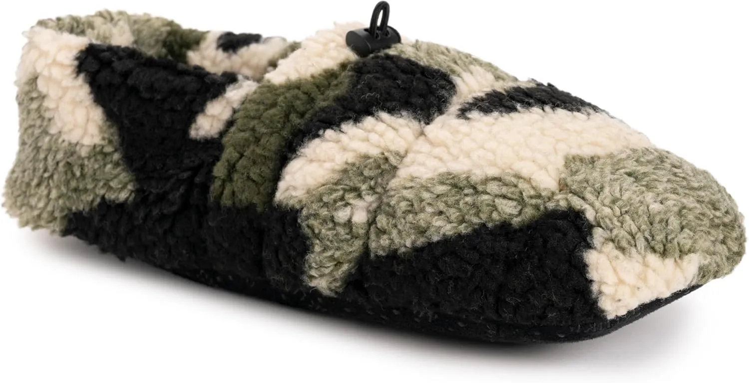 MUK LUKS Men's Quilted Sherpa Toggle Bootie Slipper