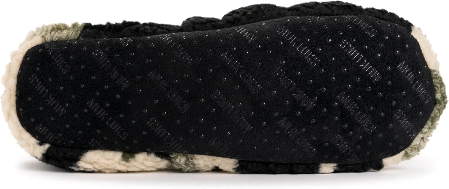 MUK LUKS Men's Quilted Sherpa Toggle Bootie Slipper