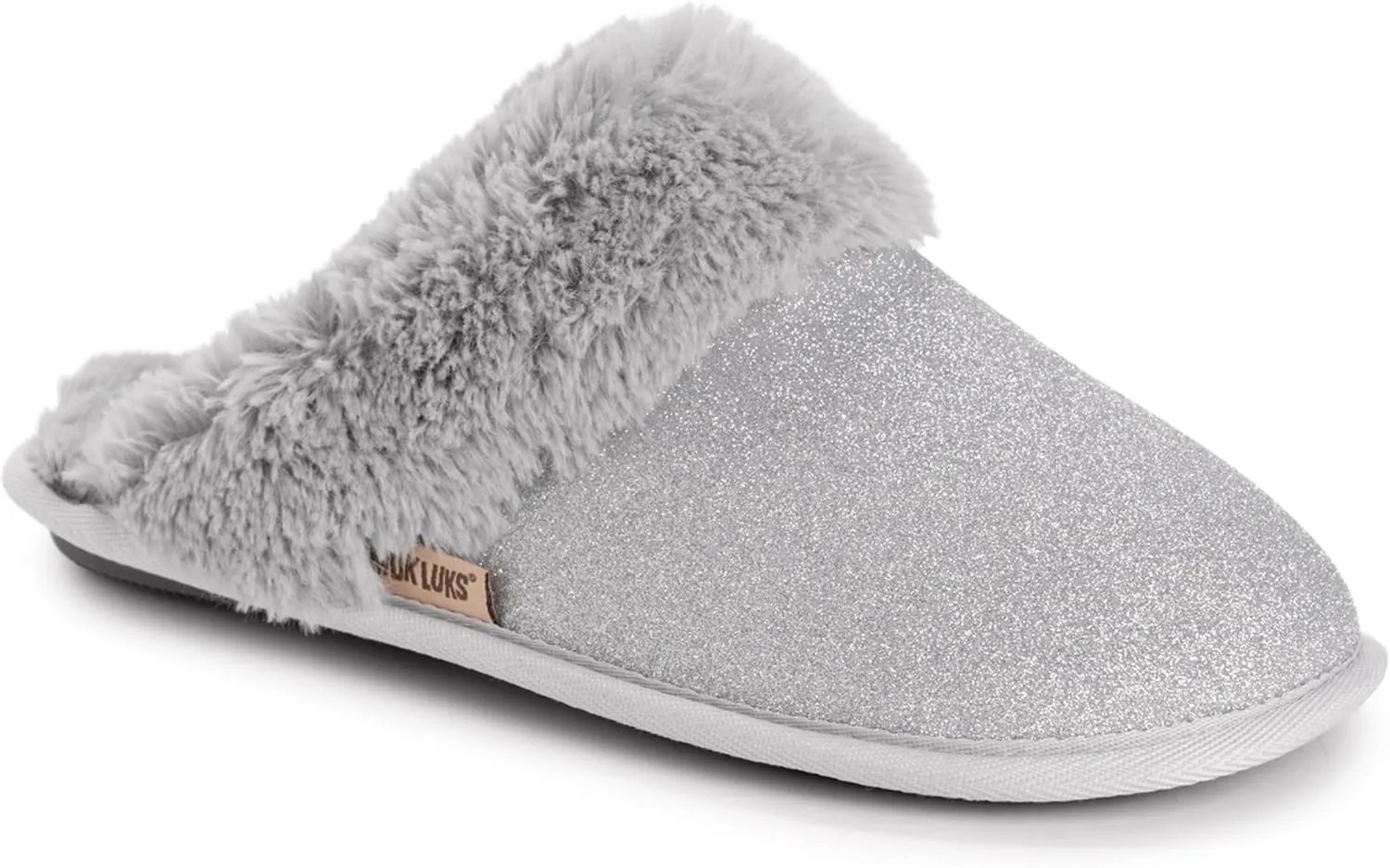 MUK LUKS Women's Angled Sparkle Scuff Slipper