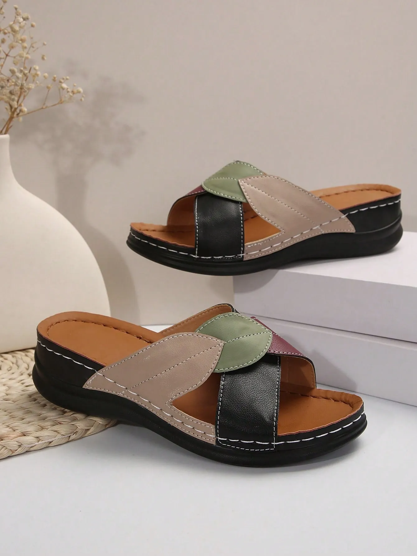 Multi-color comfy sandal