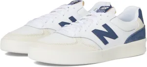 New Balance Men's 300 V3 Court Sneaker, White/Sea Salt/Vintage Indigo, 11 Wide
