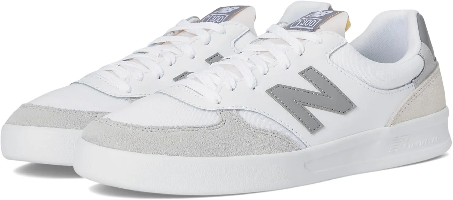 New Balance Men's 300 V3 Court Sneaker, White/Slate Grey/0, 6