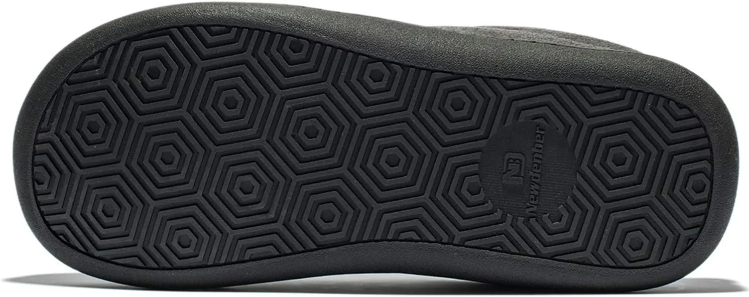 NewDenBer Men's Warm Memory Foam Slippers Suede Plush Fleece Lined Slip on Indoor Outdoor Clog House Shoes