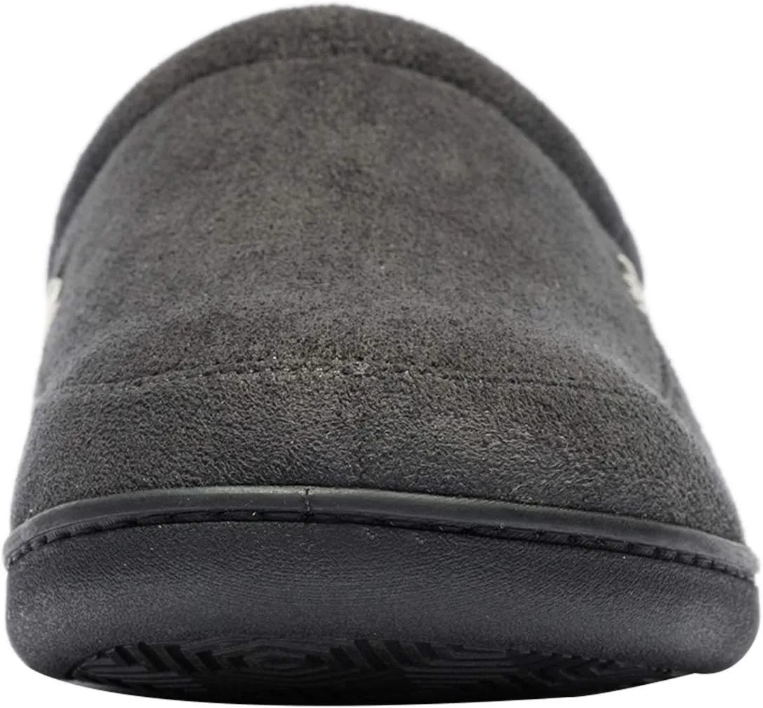 NewDenBer Men's Warm Memory Foam Slippers Suede Plush Fleece Lined Slip on Indoor Outdoor Clog House Shoes
