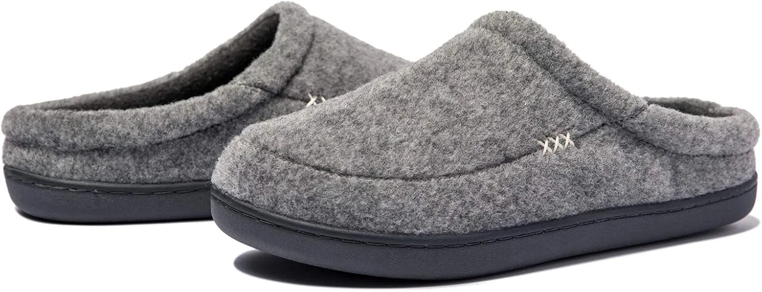 NewDenBer Women's Cozy Memory Foam Slippers Soft Fleece Lined Slip on Indoor Outdoor House Shoes