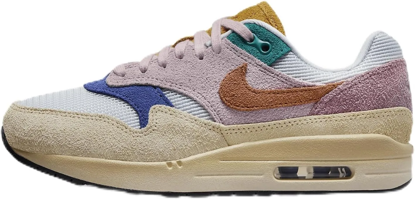 Nike Air Max 1 '87 Premium Women's Shoes (FN7200-224, Grain/Plum Fog/Violet Dust/Rugged Orange) Size 6