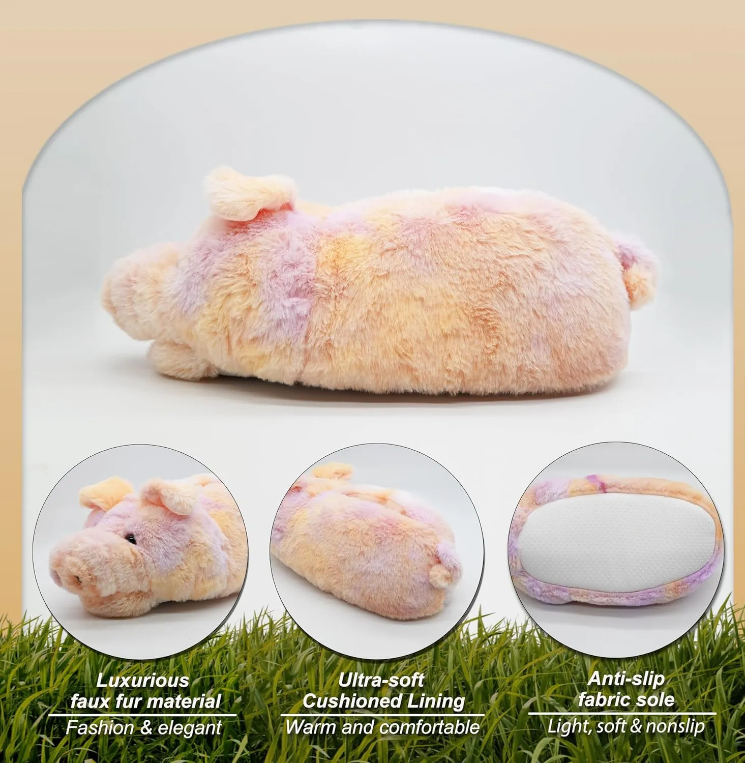 Onmygogo Fuzzy Winter Animal Slippers for Men and Women