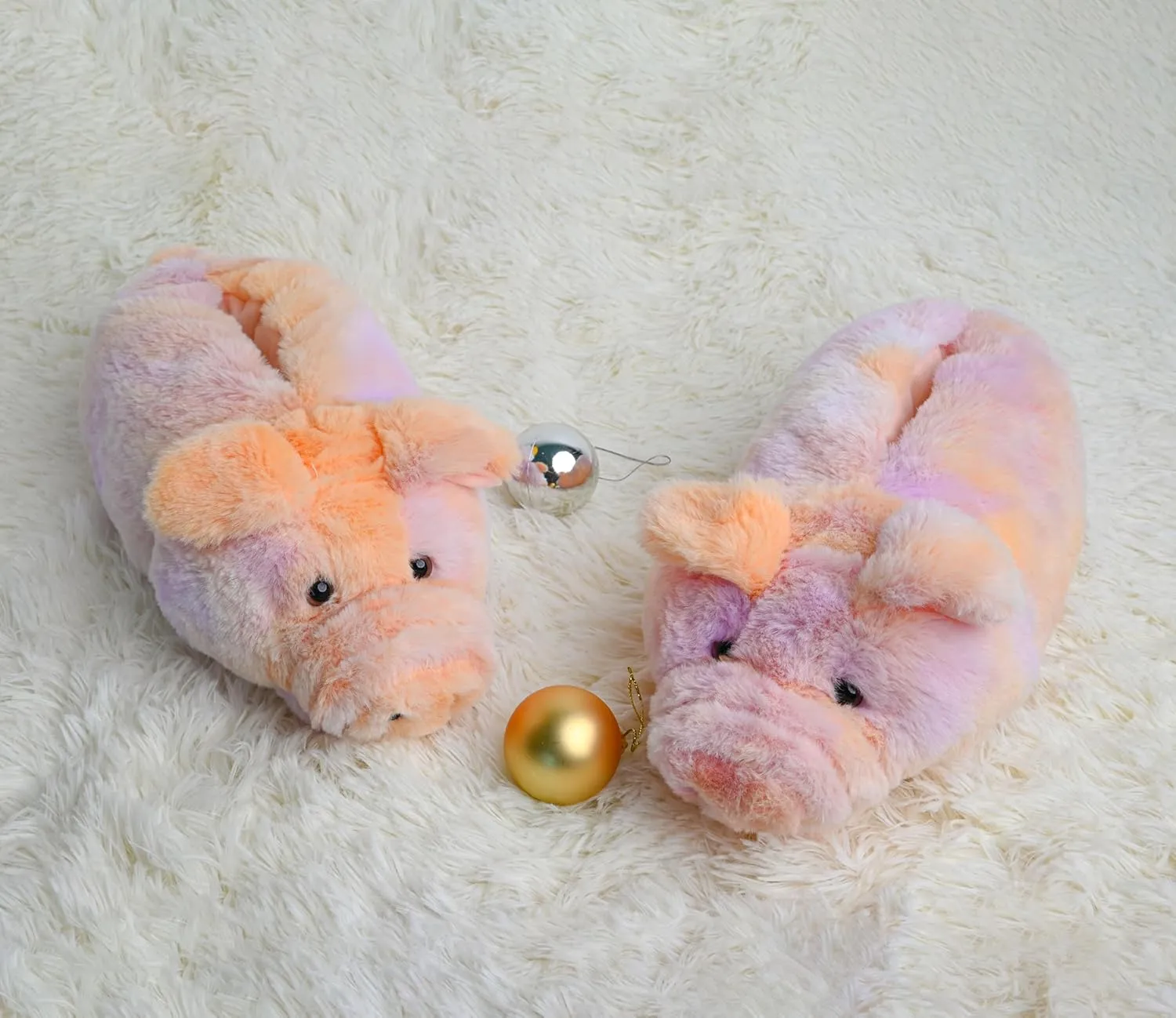 Onmygogo Fuzzy Winter Animal Slippers for Men and Women