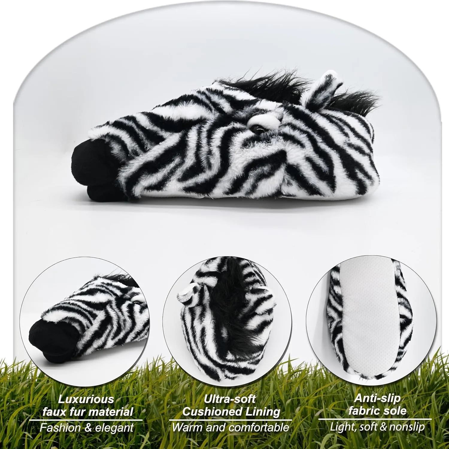 Onmygogo Fuzzy Winter Animal Slippers for Men and Women