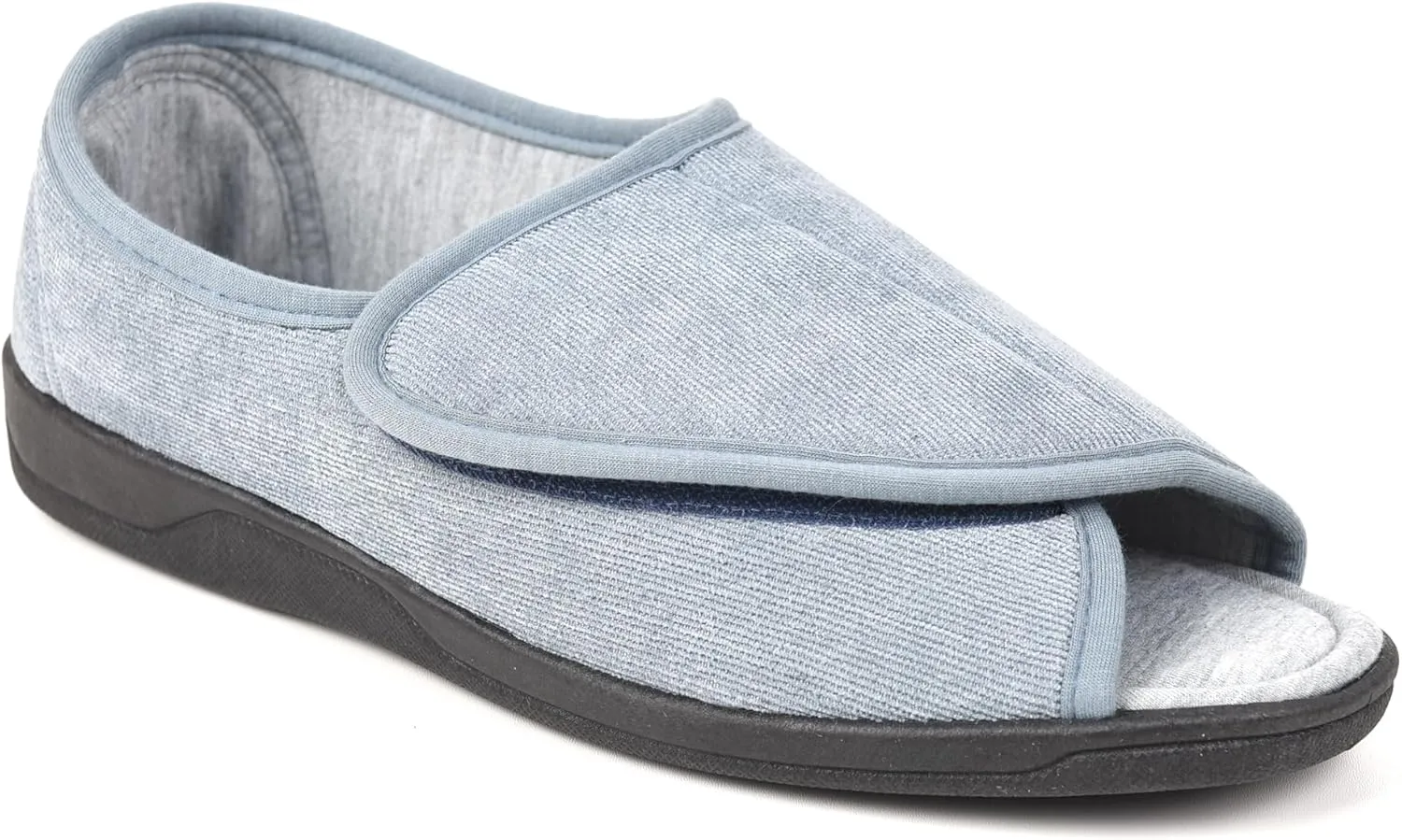 Open Toe Woman Diabetic Slippers, Memory Foam, Adjustable Closure, Orthopedic Walking Slippers for Indoor and Outdoor Use, Comfortable for Arthritis Swollen Feet Edema