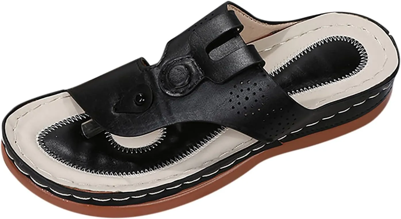 Orthopedic Sandals for Women Arch Support Dressy Flip Flops Shower Wide Wedge Sandals Dressy Summer Womens Slides Orthopedic Sandals Summer Dressy Orthopedic Sandles for Women