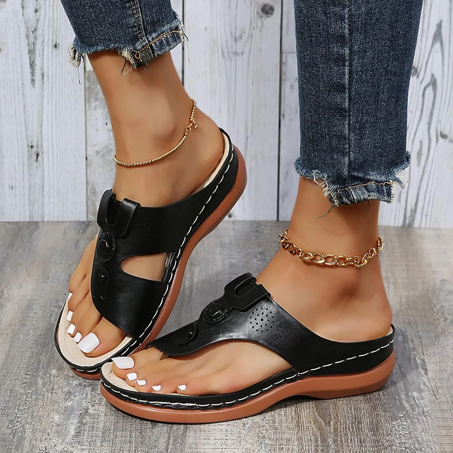Orthopedic Sandals for Women Arch Support Dressy Flip Flops Shower Wide Wedge Sandals Dressy Summer Womens Slides Orthopedic Sandals Summer Dressy Orthopedic Sandles for Women